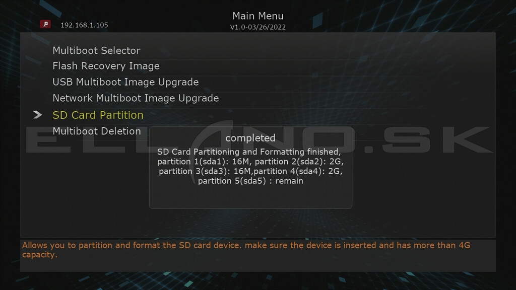 Dokončovanie prípravy microSD pre multiboot – Enigma2 Recovery