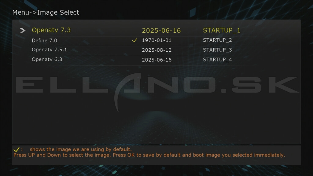 Multiboot Selector v Recovery menu – zobrazenie dostupných slotov