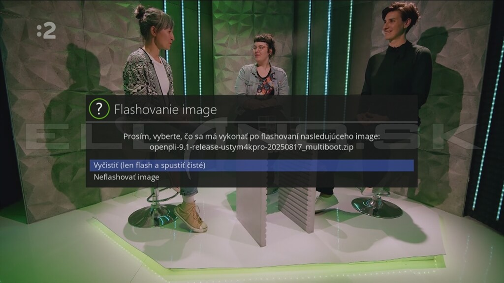 Potvrdenie výberu multiboot slotu 6 pre inštaláciu image