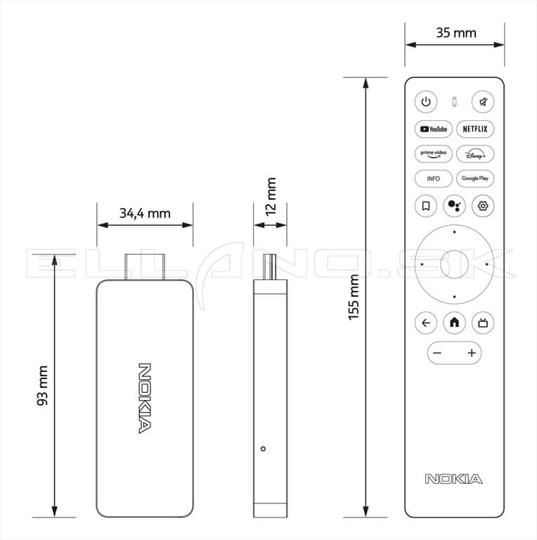 Nokia Streaming Stick 800 dimensions webshop specifications