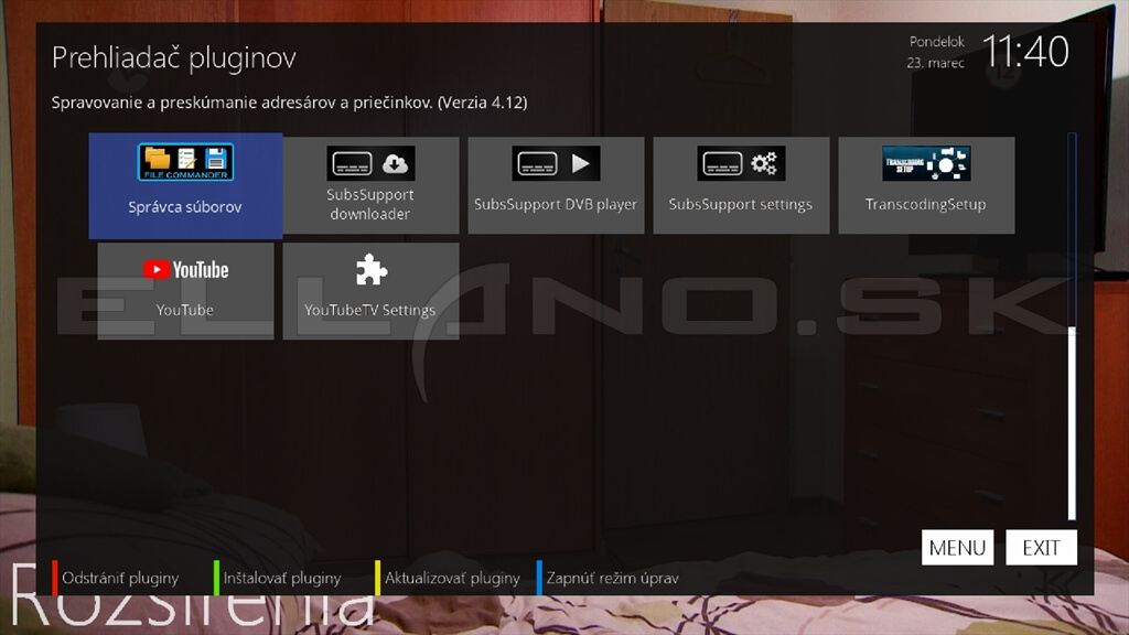 Pluginy v Enigma2 v OpenATV 7.6 u VU+ UNO 4K SE