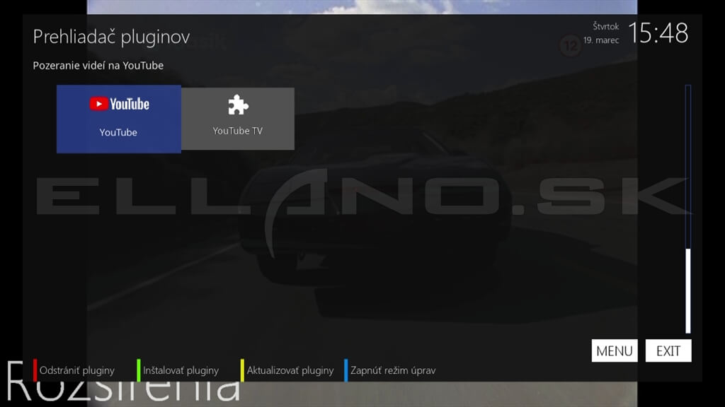 Predinštalované pluginy Enigma2 v OpenATV 7.6 uClan USTYM 4K PRO / TWIN