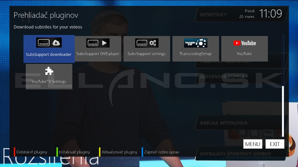 Pluginy v Enigma2 od OpenATV 7.6 u VU+ DUO 4K