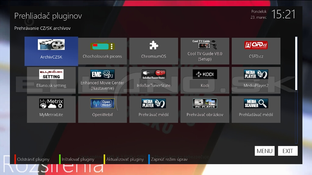 Pluginy v Enigma2 od OpenATV 7.6 u VU+ ZERO 4K