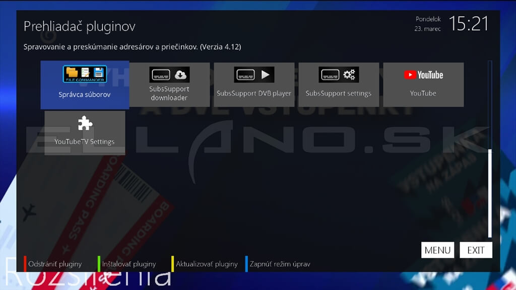 Pluginy v Enigma2 od OpenATV 7.6 u VU+ ZERO 4K