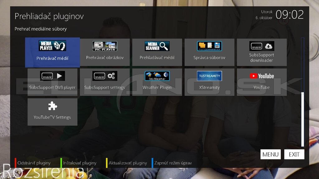 Nainštalované pluginy Enigma2 OpenATV 7.6.0 pre VU+ ZERO 4K, časť 2